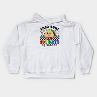 Taco 100 Days Of School Teachers 2023 Boys And Girls Kids Hoodie